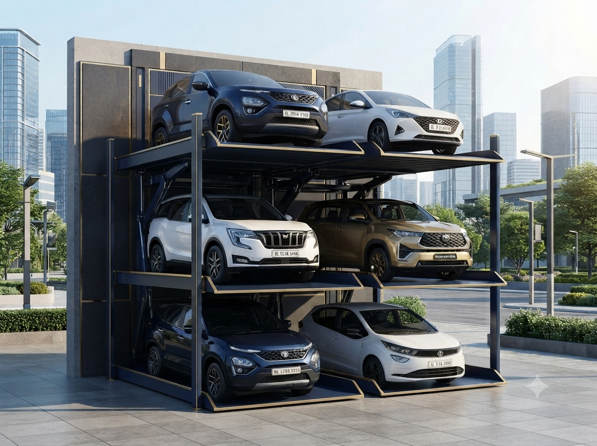 Puzzle Parking System illustration